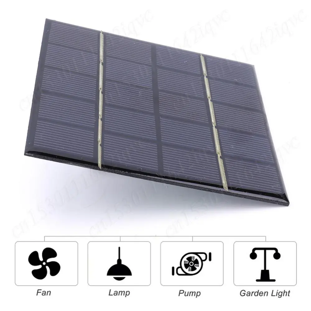 Solar Charging Panel 3W 5V Portable Solar Panel Photovoltaic Cells for Solar Light for 3.7V Battery 3-5V Battery/Phone Charger