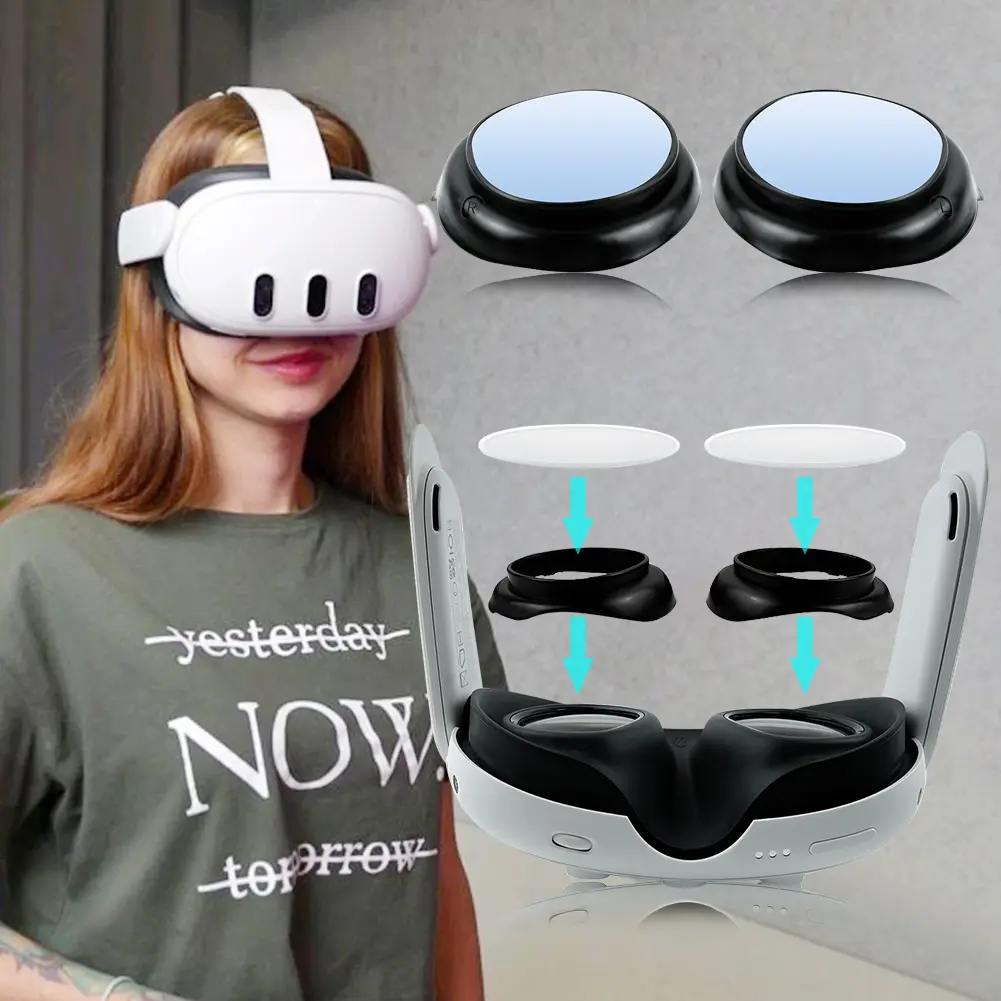 Lens Protective Cover Frame Anti-blue Lens Anti-Scratch Insert VR Lens Protector Frame for Meta Quest 3 Accessories