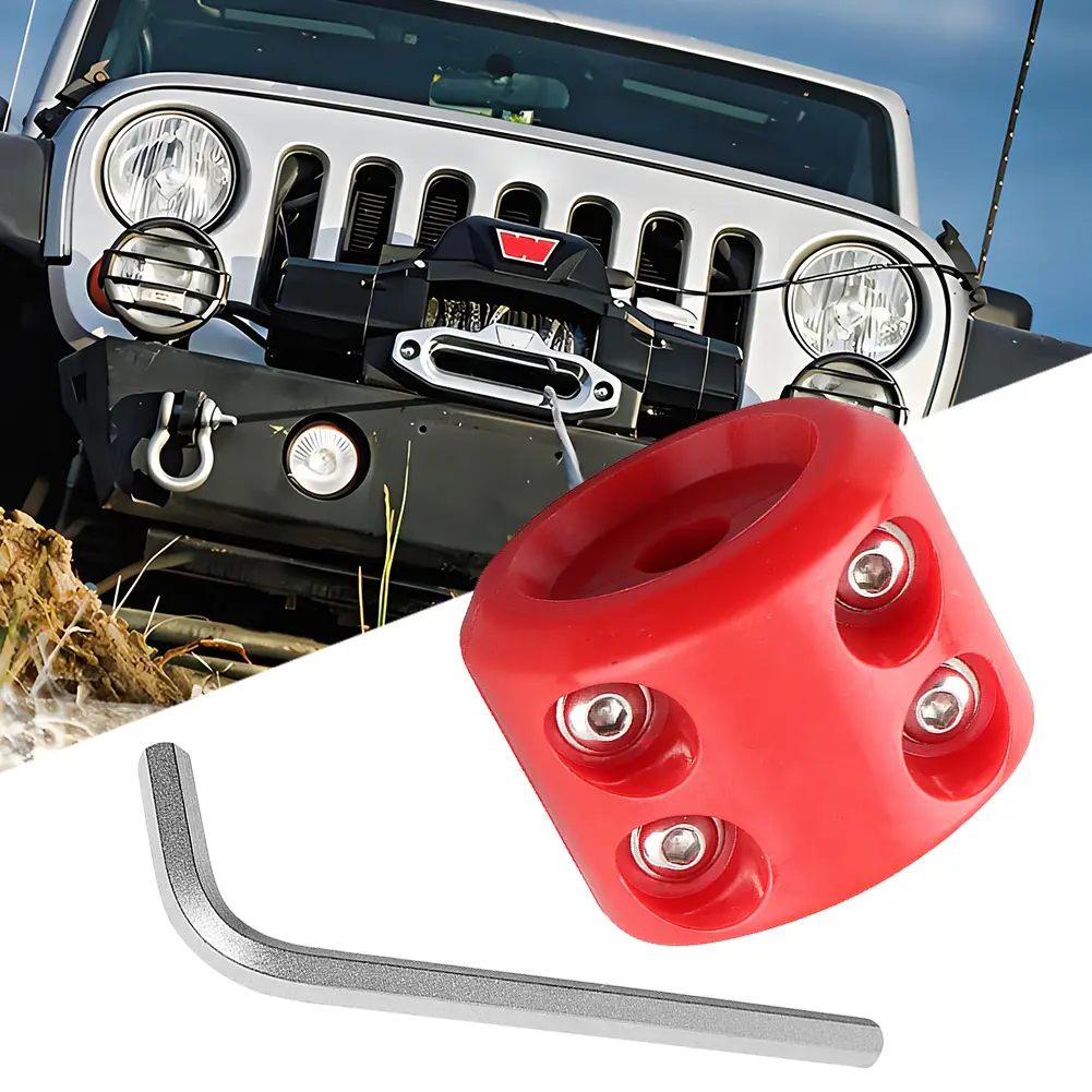 Rubber Winch Stopper Shock Absorbent Cable Protector Rubber Plug Prevent Pulling Bounce and Abrasion Offroad ATV UTV Accessories