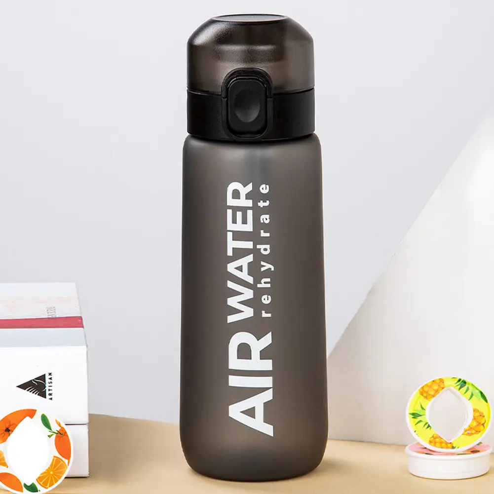 750ml Sports Water Bottle with Flavour Pod Air Flavored Drinking Bottle Fruit Infuser Water Bottle for Outdoor Camping Travel