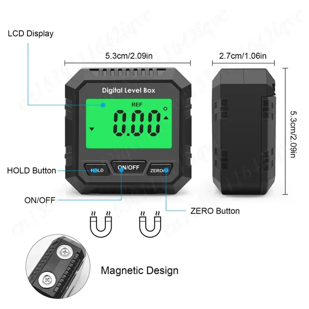 Digital Electronic Level Inclinometer 4*90°Angle Finder Protractor with Backlight and Magnetic Base Ruler Digital Angle Gauge