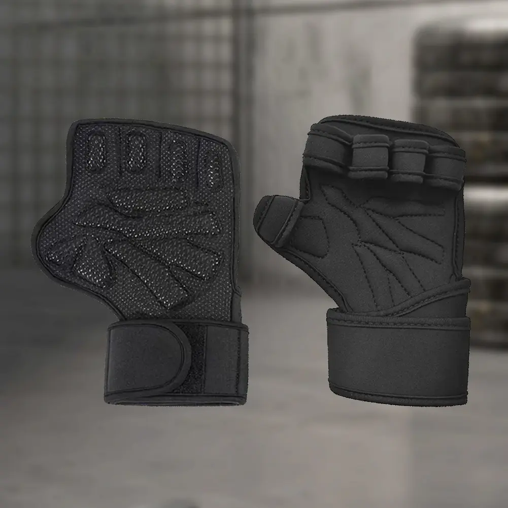 Weight Lifting Training Gloves with Wrist Support Cycling Gloves Adjustable Neoprene Gym Gloves Non Slip for Men Women