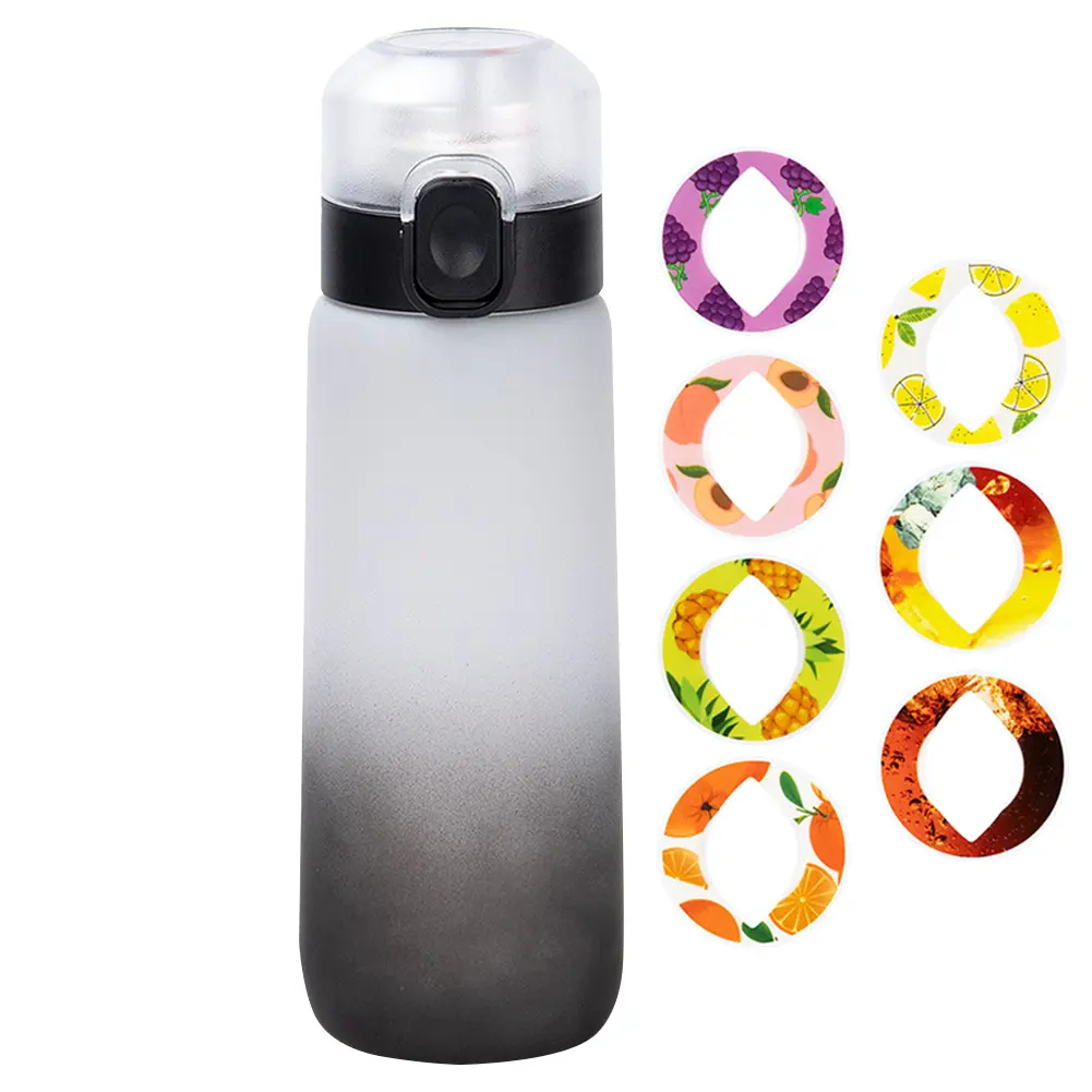 750ml Sports Water Bottle with Flavour Pod Air Flavored Drinking Bottle Fruit Infuser Water Bottle for Outdoor Camping Travel