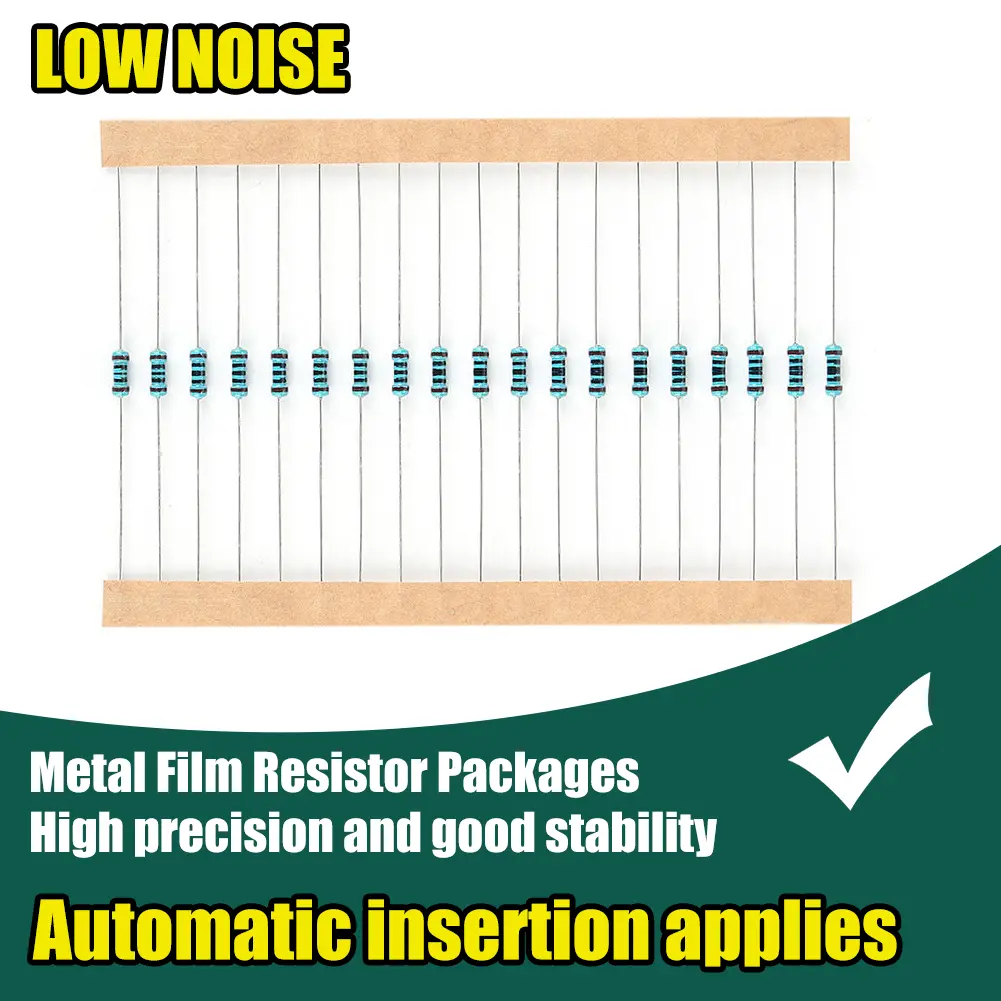 300/600pcs Metal Film Resistors Assortment 30 Kinds Metal Film Resistance Assortment Kit 10R-1M Resistance 1%