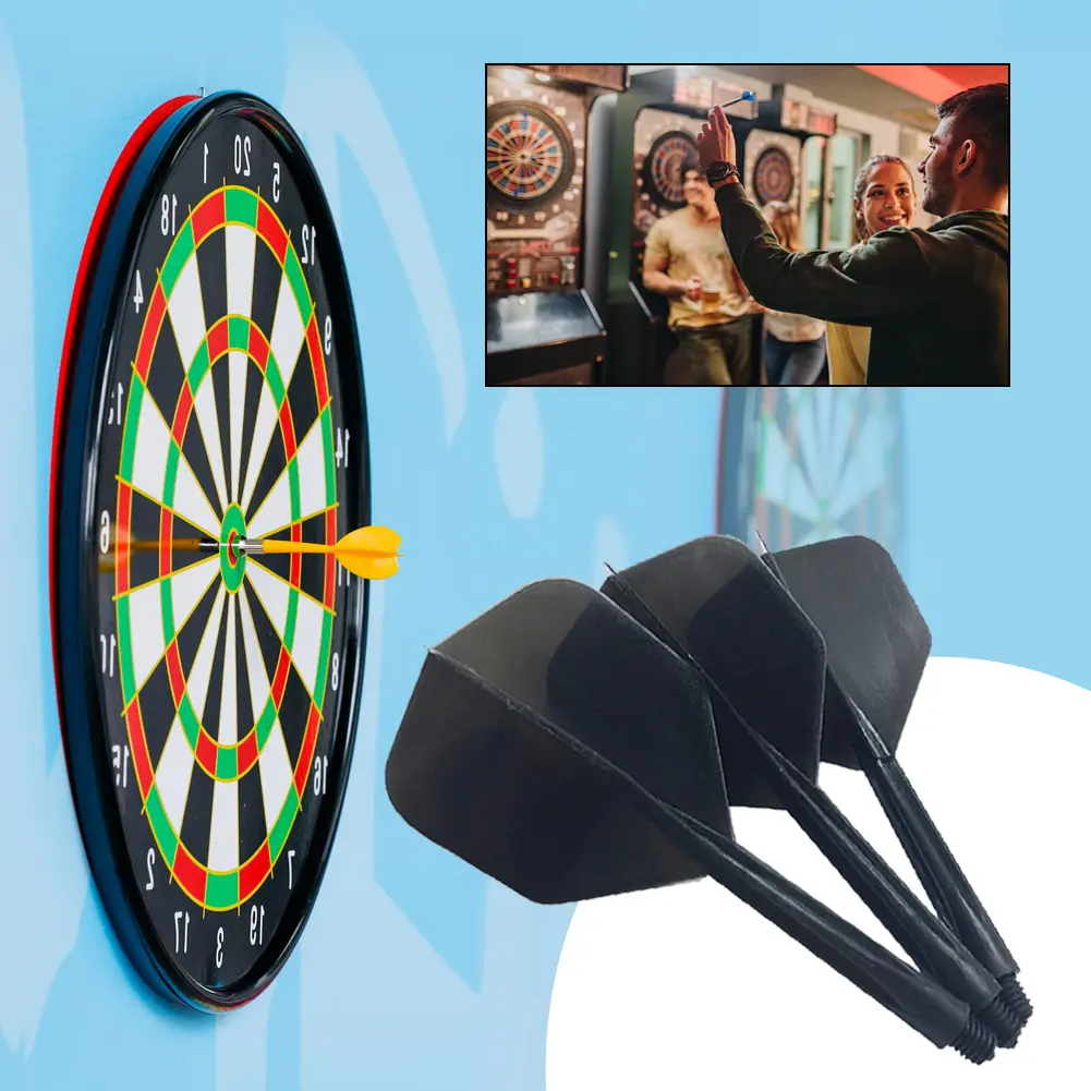 6Pcs Integrated Dart Shaft and Flights Standard Shape Integrated Dart Flights and Shafts Anti-Fall Plastic Dart Accessories Kit