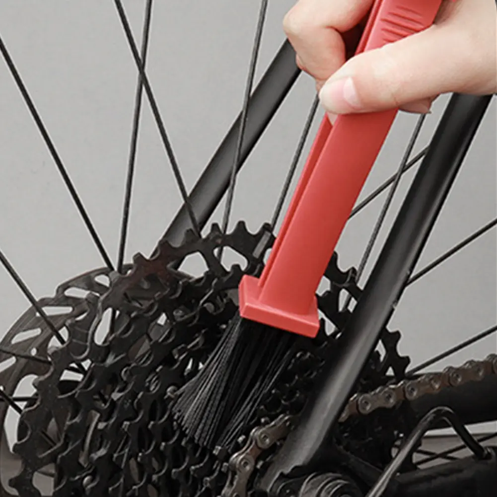 5Pcs Motorcycle Mountain Bike Chain Cleaning Brush Bicycle Scooter Double-end Chain Washing Chain Detailing Strong Cleaning Tool