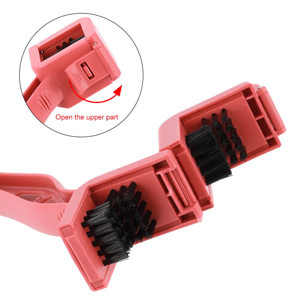 5Pcs Motorcycle Mountain Bike Chain Cleaning Brush Bicycle Scooter Double-end Chain Washing Chain Detailing Strong Cleaning Tool