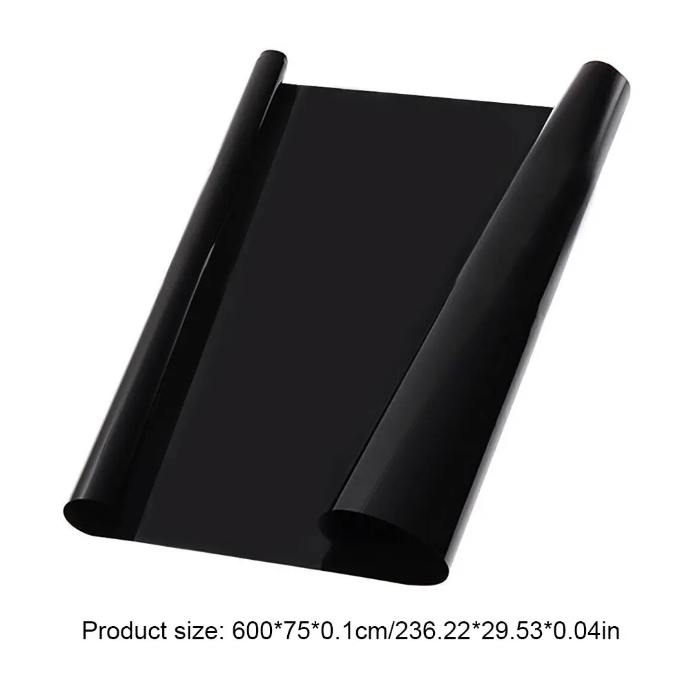 Heat Insulation Film Sun-proof Dark Black Car Window Film 75cm*6m Solar Control Film Super Black Sunscreen Film Auto Accessories
