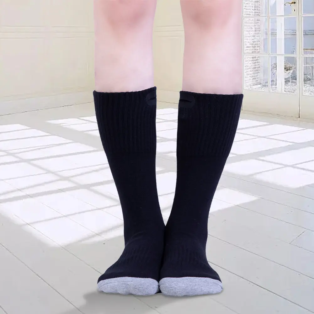 Electric Heated Socks Battery Heated Socks Washable Skiing Sock with Built-in Heating Panels Foot Warmers for Camping Hiking
