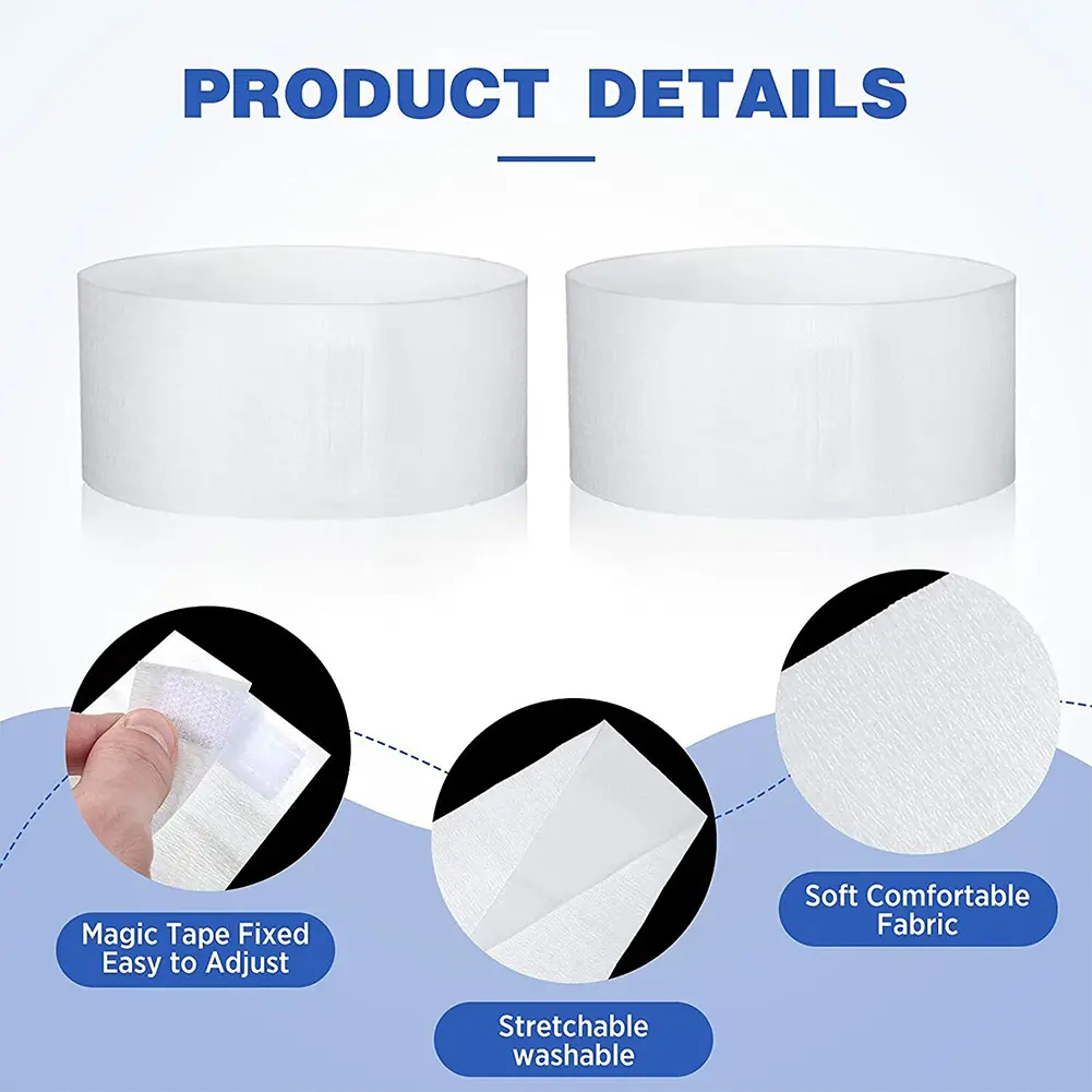 100PCS Beauty Salon Makeup Hair Band Non-Woven Washing Bath Hair Band Non-Slip Spa Headband Facial Headbands for Women Girl