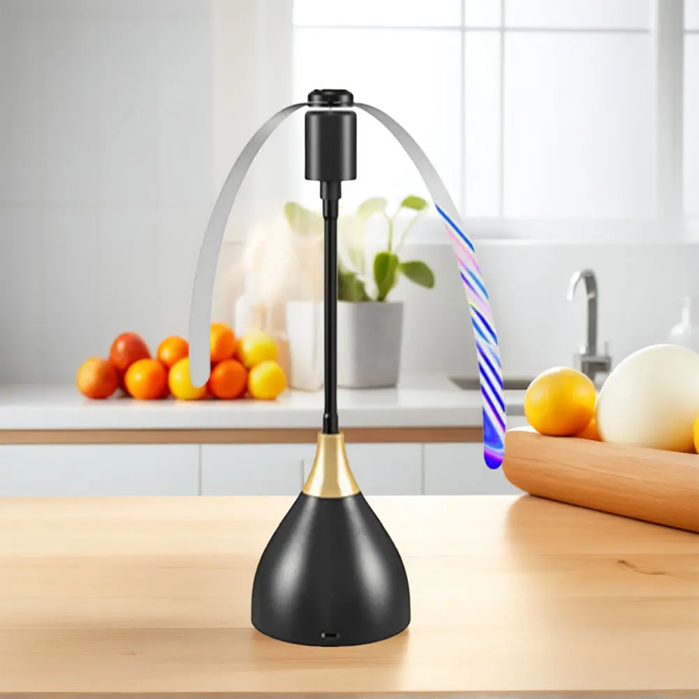 Table Top Fly Fan with Holographic Blades Fly Spinner Portable Outdoor Picnic Fan Bug Fan for Picnic Restaurant Party Home BBQ