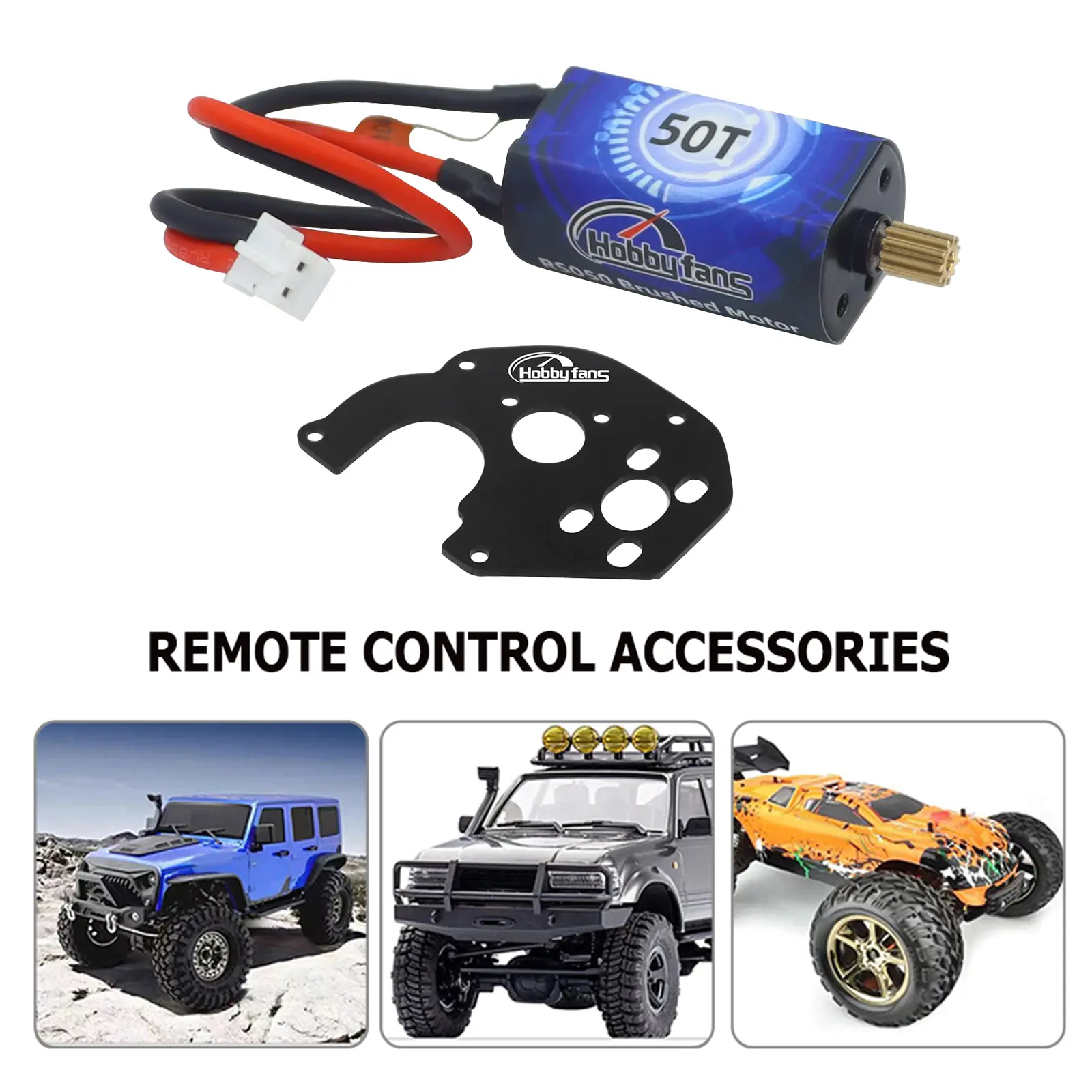 050 Rc Car Brushed Motor with Metal Mount Rc Brushed Motor Replacement Accessories Rc Crawler Brushed Motor 7.4v for 1/24 Rc Car