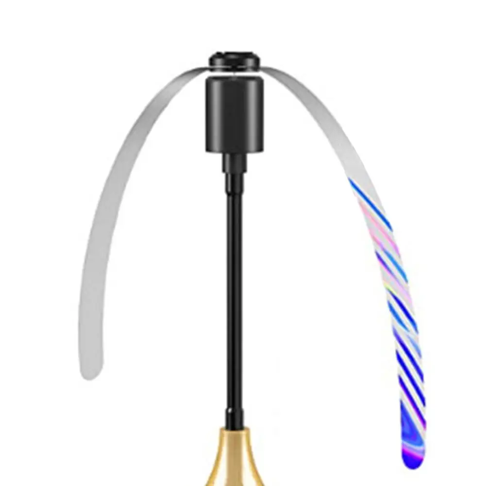 Table Top Fly Fan with Holographic Blades Fly Spinner Portable Outdoor Picnic Fan Bug Fan for Picnic Restaurant Party Home BBQ