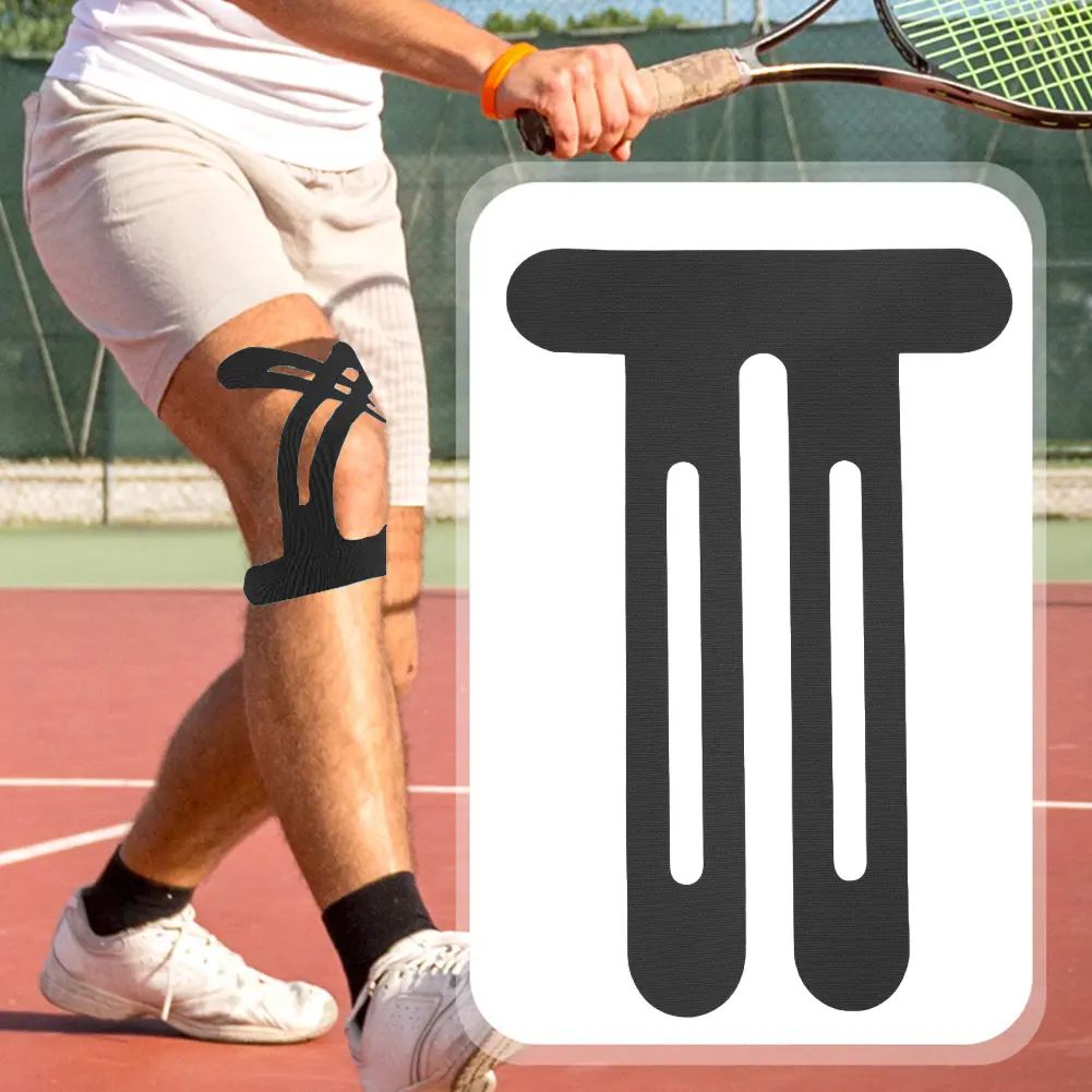 5Pcs Precut Kinesiology Tape Elastic Sports Protection Patches Breathable Cotton Athletic Tape for Preventing Injury