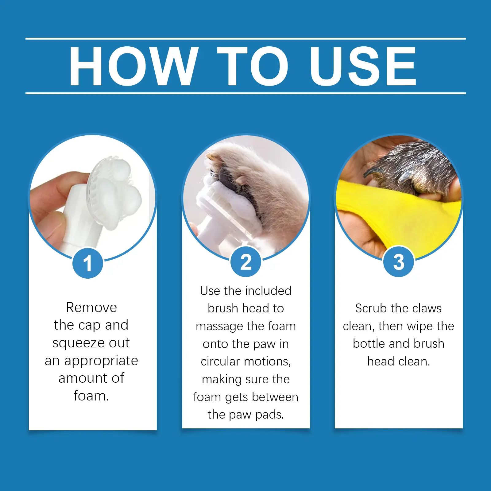 Yegbong Pet Paw Cleaner Deep Wash Feet For Dogs And Cats Soles And Pads Care Foam-YE-G01-0127-02