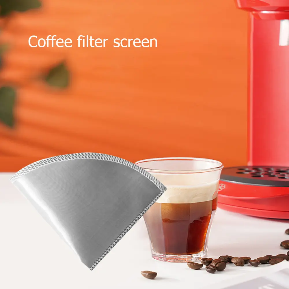 10/5/1pcs Reusable Pour over Coffee Filter Mesh Paperless Coffee Filter Stainless Steel Cone Filter 3 To 4 Cup Coffee Drip Filte