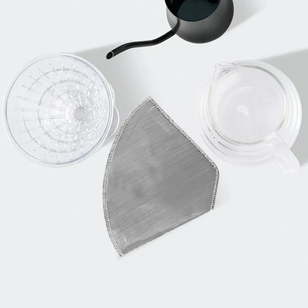 10/5/1pcs Reusable Pour over Coffee Filter Mesh Paperless Coffee Filter Stainless Steel Cone Filter 3 To 4 Cup Coffee Drip Filte