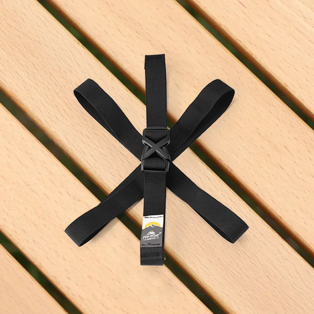 Camping Tableware Storage Strap Adjustable Cutlery Cross Strap Outdoor Cutlery Packing Strap for Outdoor Pots Bowls Plates