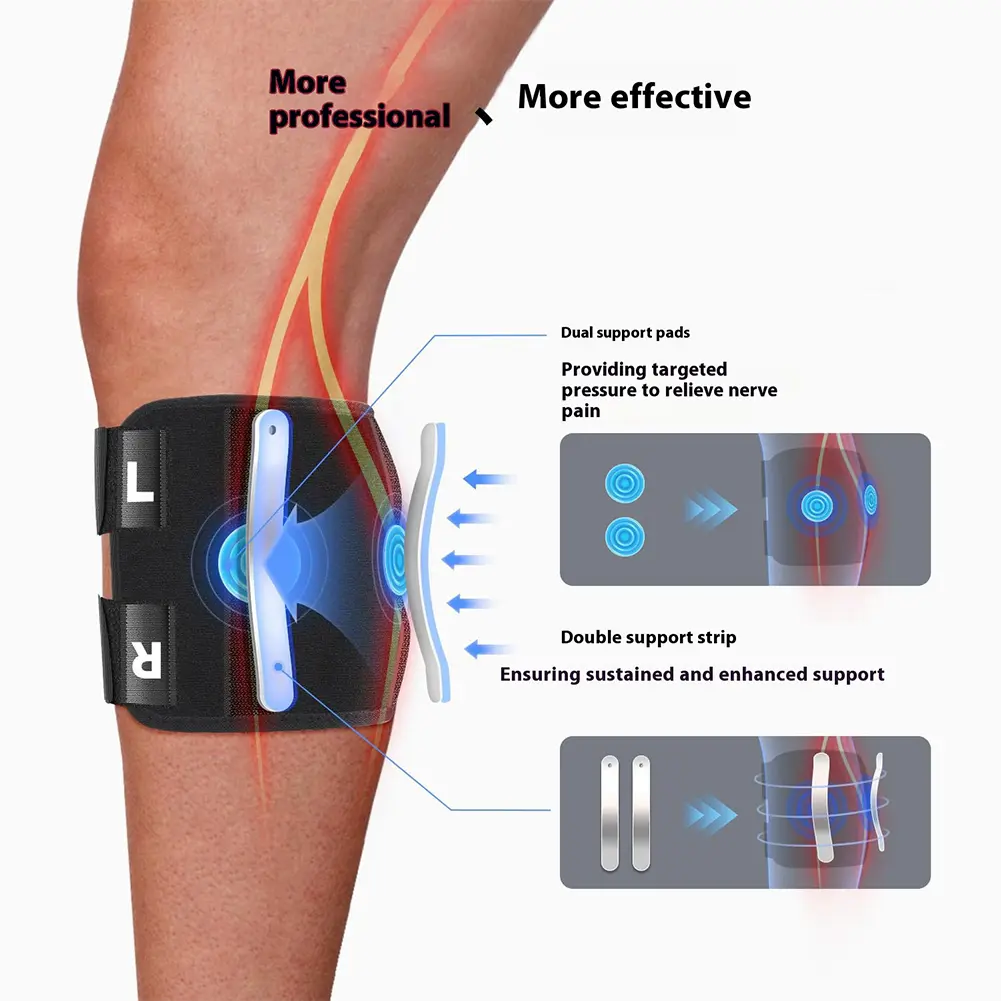 Sciatica Stress Relief Brace Adjustable Sciatica Stress Relief Support Ergonomic Sciatic Ease Nerve Knee Brace for Home Office
