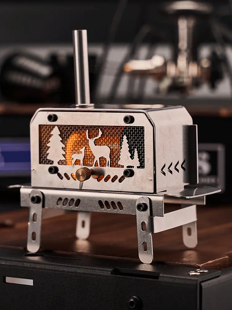 Mini Firewood Stove Outdoor Camping Incense Burner Folding Aromatherapy Stove Portable Home Desktop Mosquito Incense Burner
