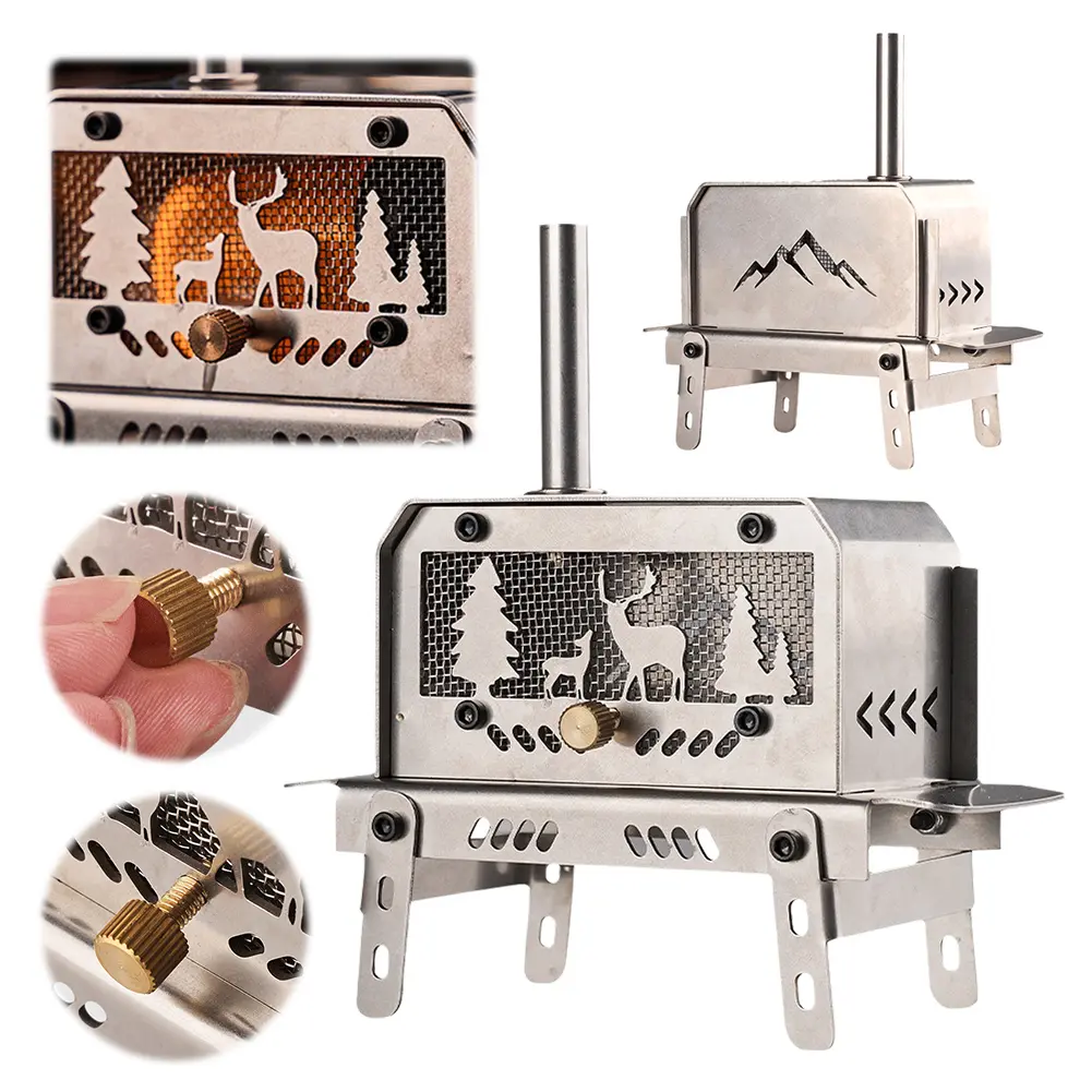 Mini Firewood Stove Outdoor Camping Incense Burner Folding Aromatherapy Stove Portable Home Desktop Mosquito Incense Burner