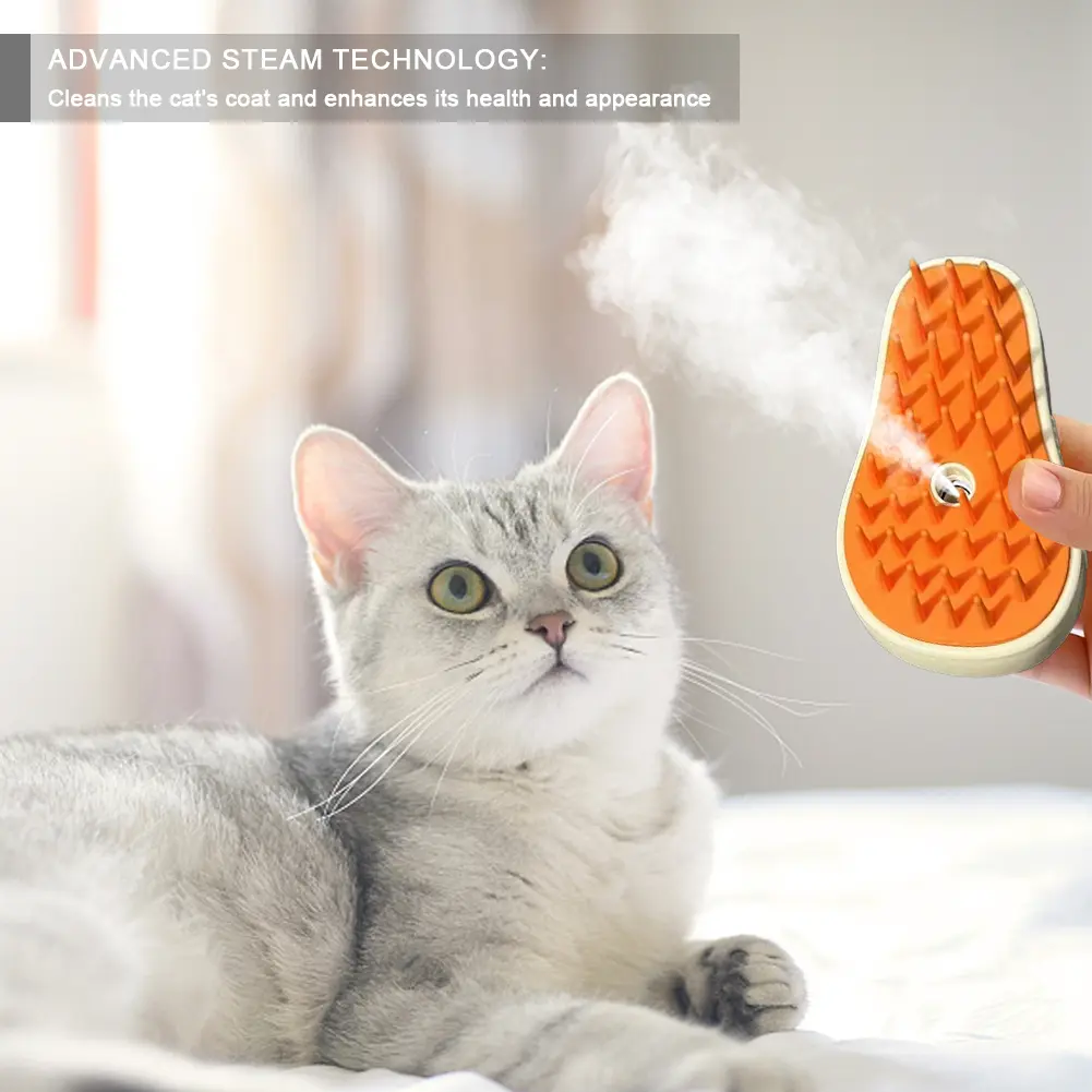 Electric Dog Steamer Brush Grooming 3 in 1 Dog Steam Brush Pet Remove Tangles and Loose Hair for Massage Steamy Cat Supplies