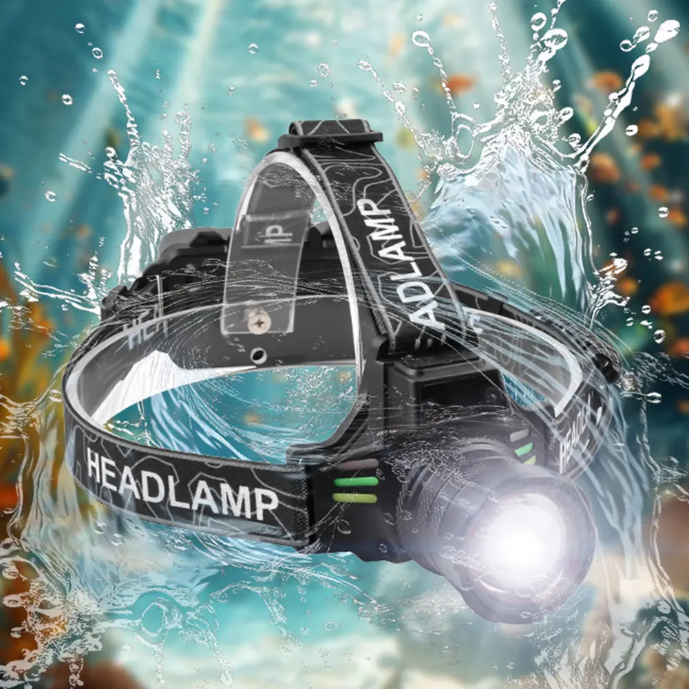 30W LED Induction Headlamp USB Charging Super Bright Headlight Power Display Outdoor Head Flashlight for Outdoor Camping Running