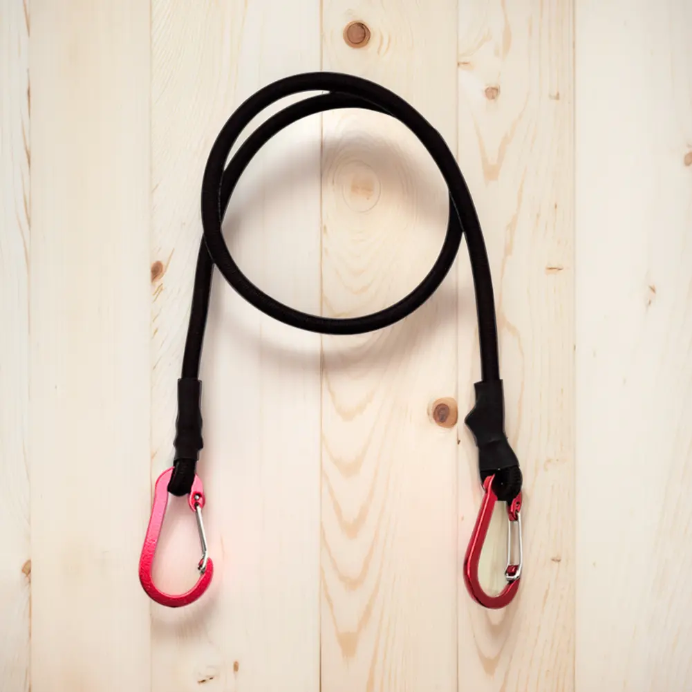 Heavy Duty Bungee Cord Aluminum Alloy Elastic Tie Strap String Carabiner Hooks Cord Elastic Rope for Camping Hiking