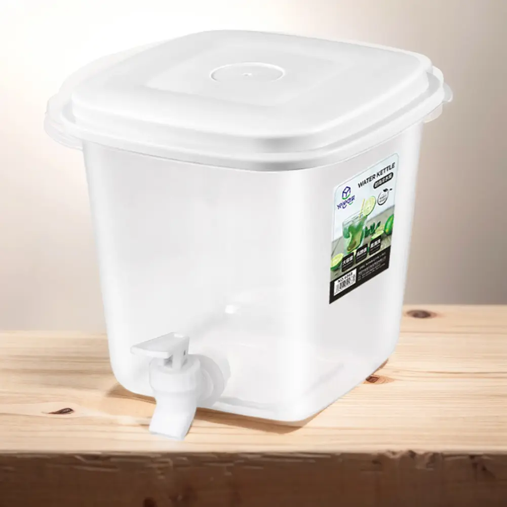 3.5/5L Beverage Liquid Drink Container with Spigot Refrigerator Iced Juice Lemonade Dispenser with Lid for Parties and Daily Use