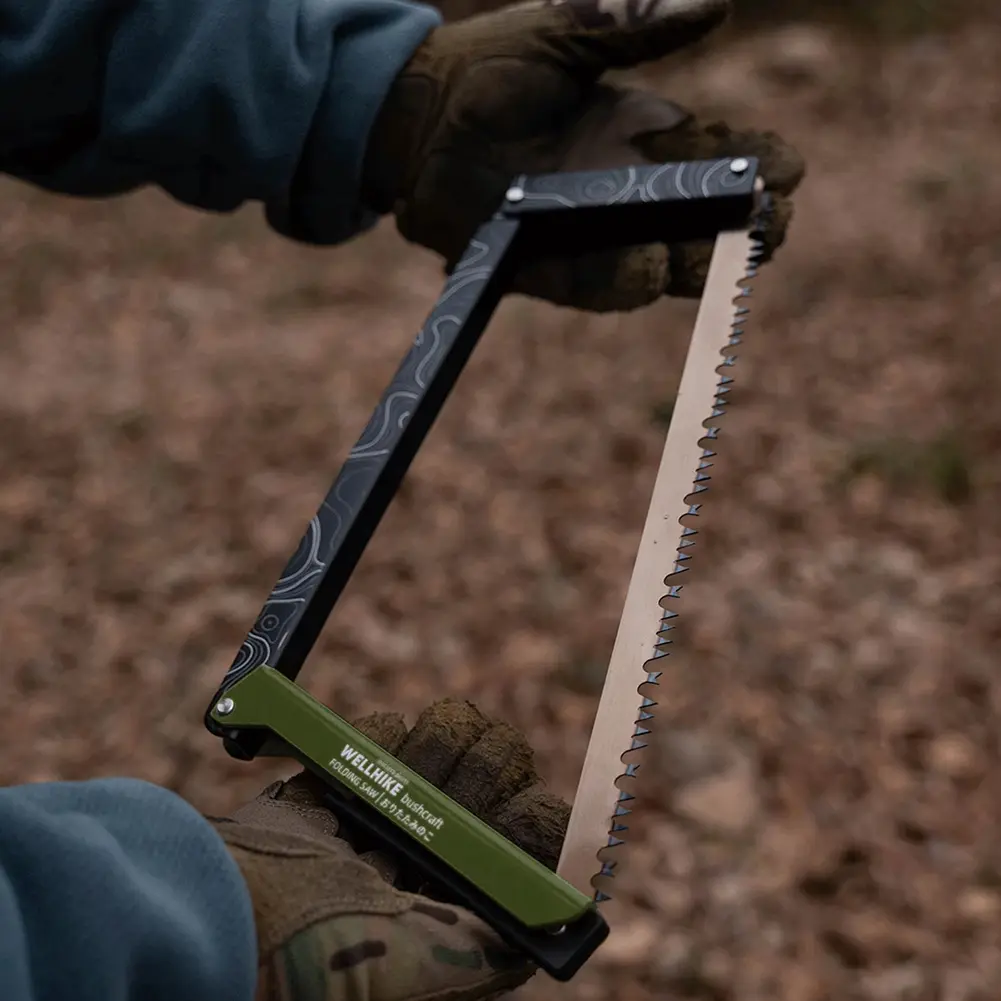 Folding Saw with Storage Bag Cutting Tree Hand Saw Aluminum Alloy Multifunctional Handsaw Outdoor Hiking Survival Tools
