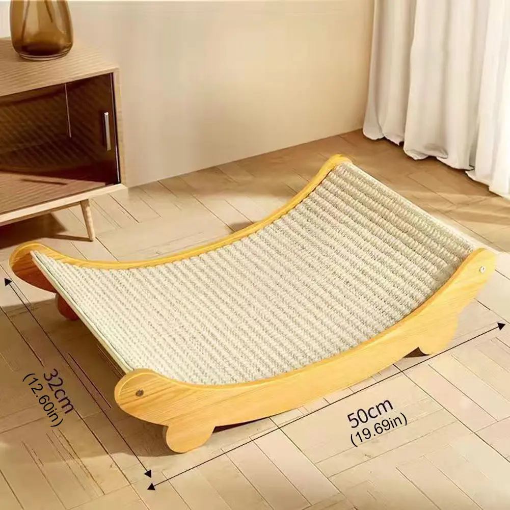 Wooden Cat Scratching Pads Multifuction Cat Scratch Board Cats Sleeping Bed Wear-resistant Kitten Grinding Cats Toys Pet Supplie