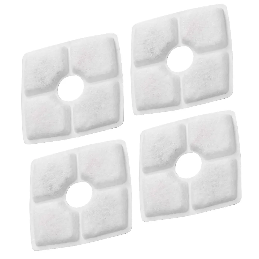 4/6/8/12 Pcs Cat Water Fountain Filters Triple Filtration Dog Drinking Fountain Filter Square 125mm Pet Water Dispenser Filter