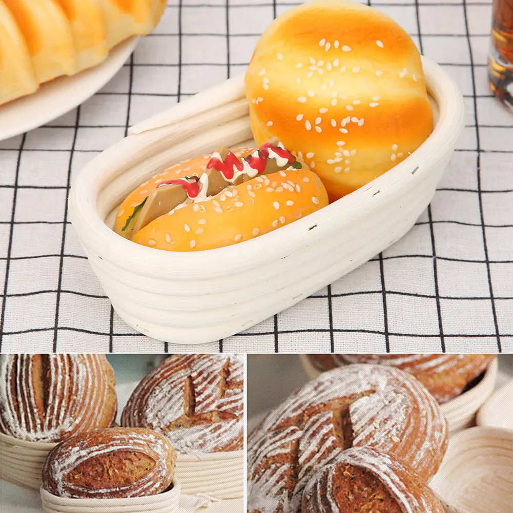 Versatile Oval Banneton Brotform Bread Fermentation Baskets for Sourdough Baking and Dough Proofing in Various Sizes