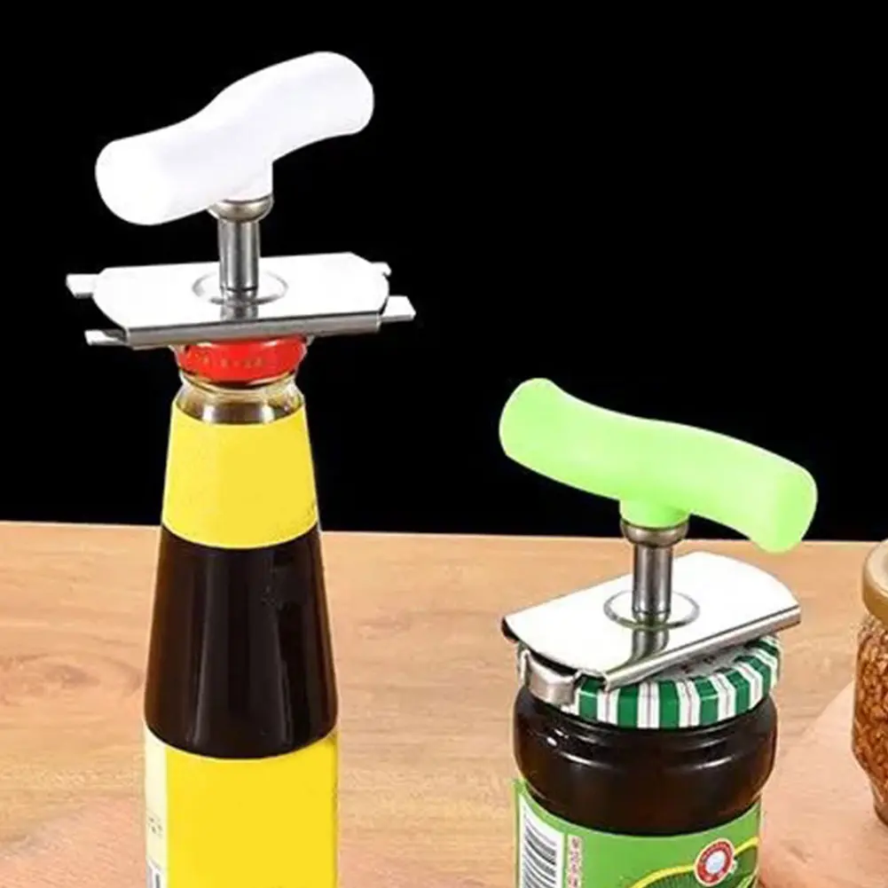 Can Opener Adjustable Stainless Steel Non-Slip Multifunction Manual Jar Bottle Bottle Lid Opener Gadget Home Gadgets Accessories