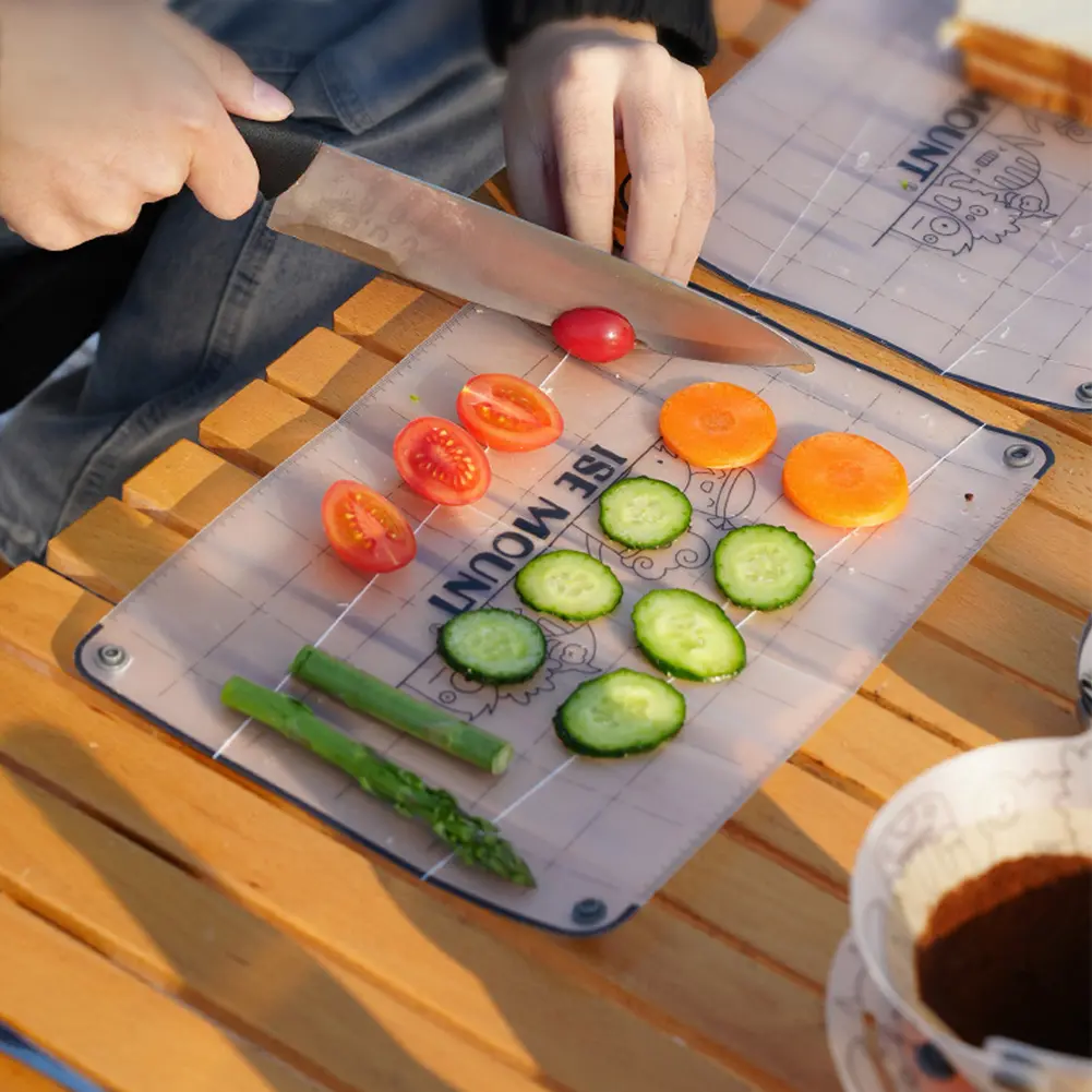 Outdoor PP Cutting Board Space Saving Vegetable Fruit Cutting Mat Foldable Mini Chopping Board Camping Accessories