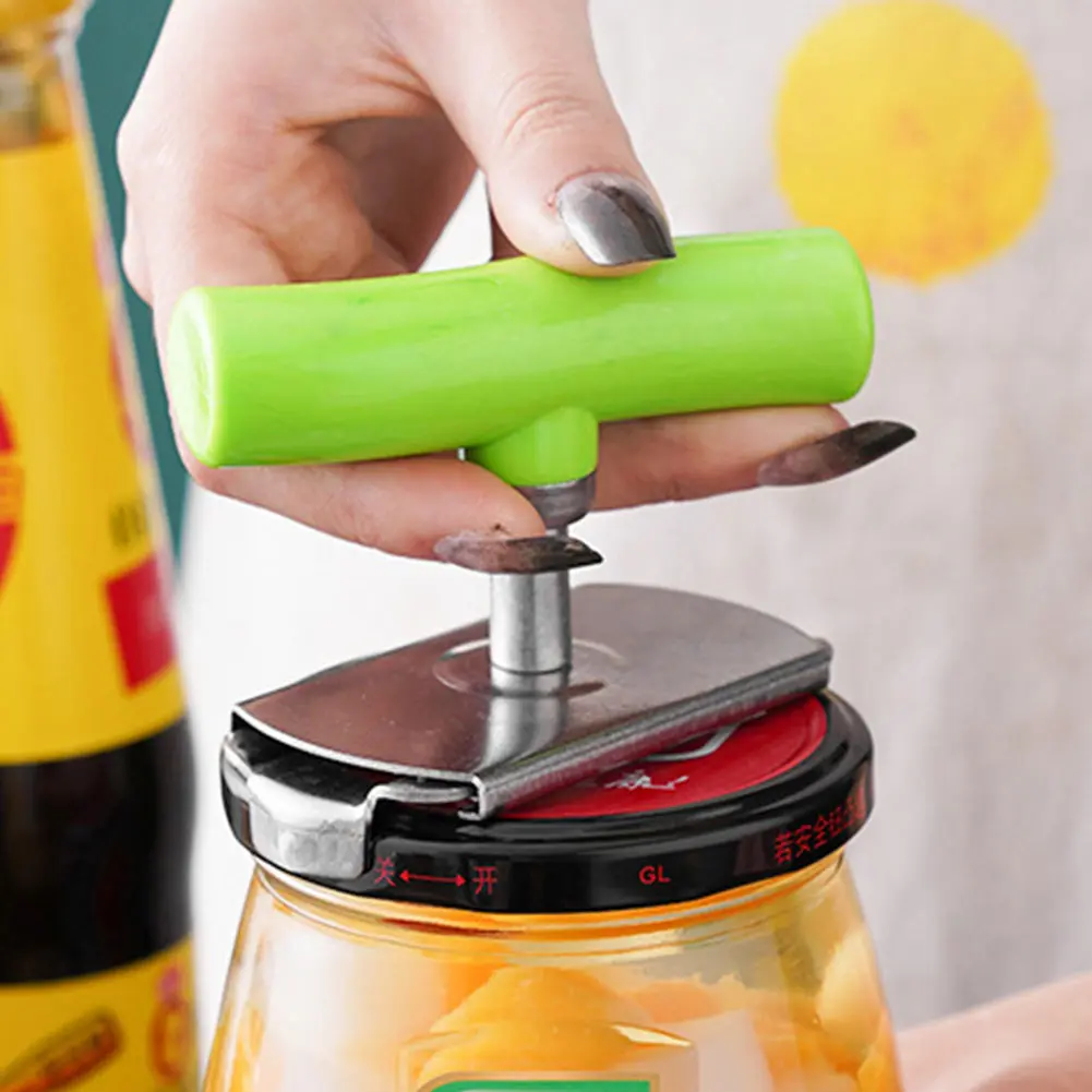 Can Opener Adjustable Stainless Steel Non-Slip Multifunction Manual Jar Bottle Bottle Lid Opener Gadget Home Gadgets Accessories