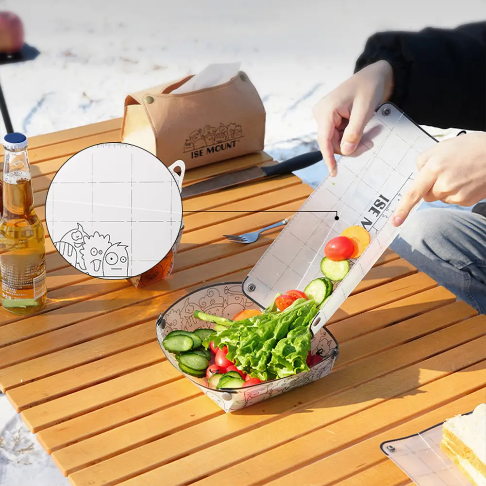Outdoor PP Cutting Board Space Saving Vegetable Fruit Cutting Mat Foldable Mini Chopping Board Camping Accessories