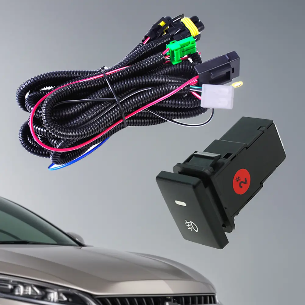 H8/H11/880/881 LED Fog Light Connector On/Off Switch LED Indicator Power Relay