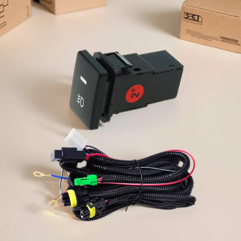 H8/H11/880/881 LED Fog Light Connector On/Off Switch LED Indicator Power Relay