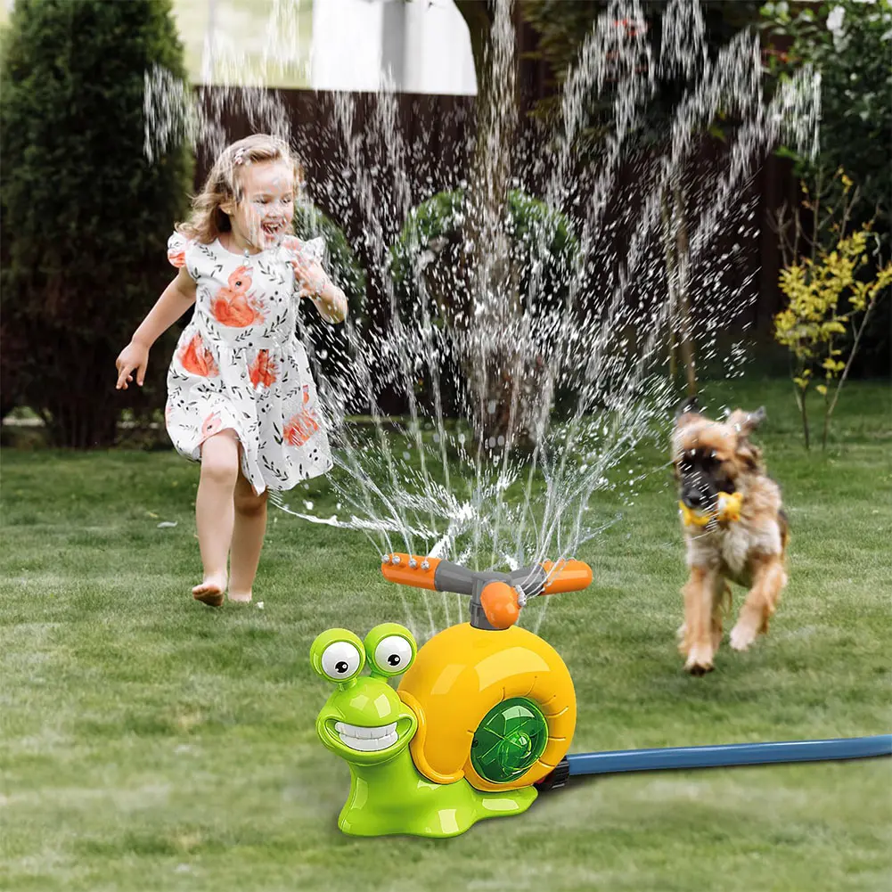 Water Sprinkler Baseball Toy Snail Water Sprinkler Outdoor Water Toys Spray Water Toys for Summer Backyard Lawn Pool Party Fun