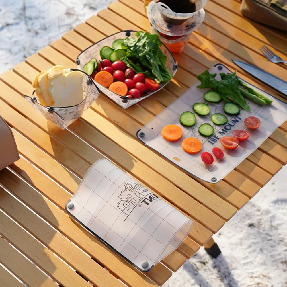 Outdoor PP Cutting Board Space Saving Vegetable Fruit Cutting Mat Foldable Mini Chopping Board Camping Accessories