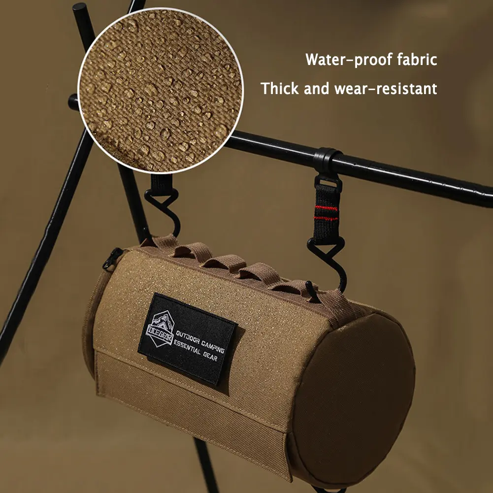 Roll Paper Storage Holder Portable Tissue Cover Organizer Polyester Waterproof Hanging Napkin Holder for Picnic Camping Hiking