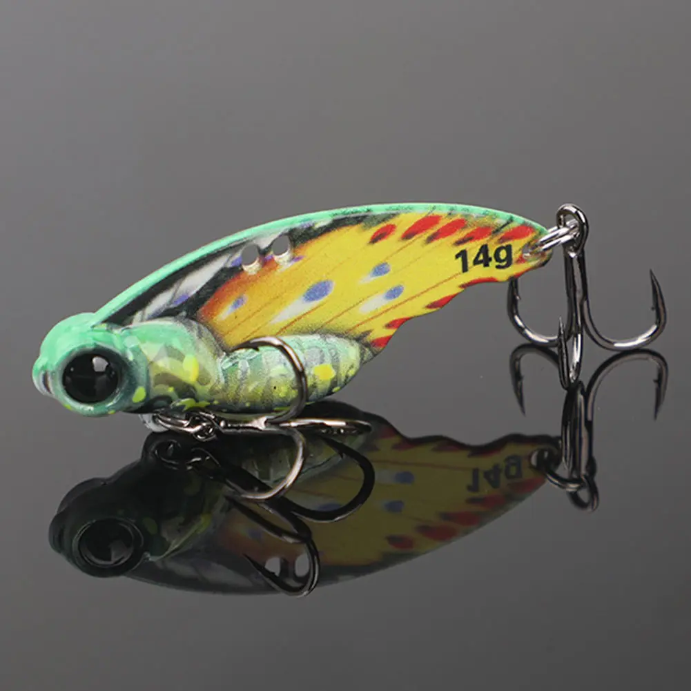 Vibration Spoon Bait 15g/5.5cm Bass Fishing Lure Butterfly Metal VIB Bait Hard Bait for Bass Pike Trout Pesca