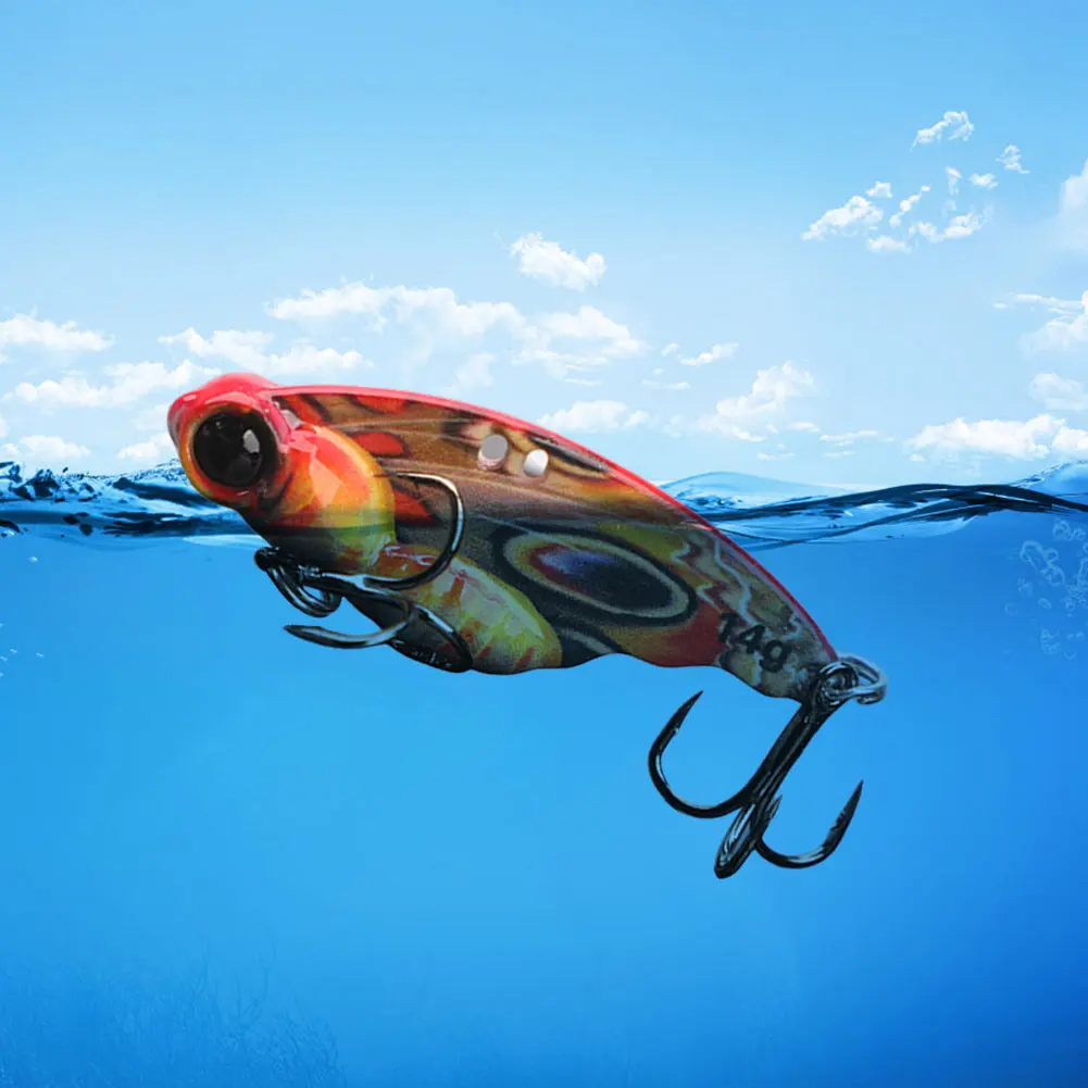 Vibration Spoon Bait 15g/5.5cm Bass Fishing Lure Butterfly Metal VIB Bait Hard Bait for Bass Pike Trout Pesca