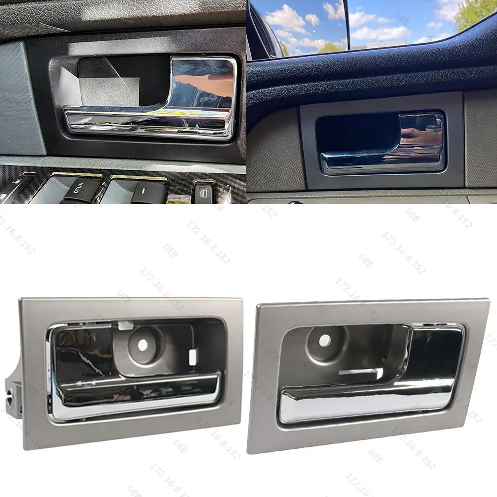 Car Door Interior Handle for Ford F150 Left/Right Chrome Lever Inner Handle F-Series F150 2009-2014 9L3Z1522600CB/9L3Z1522601CB