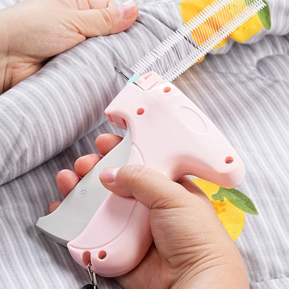 Portable Quick Clothing Fixer Garment Sewing Tool Handheld Clothing Sewing Machine Mini Stitch Hemming Gun for Clothes Repair