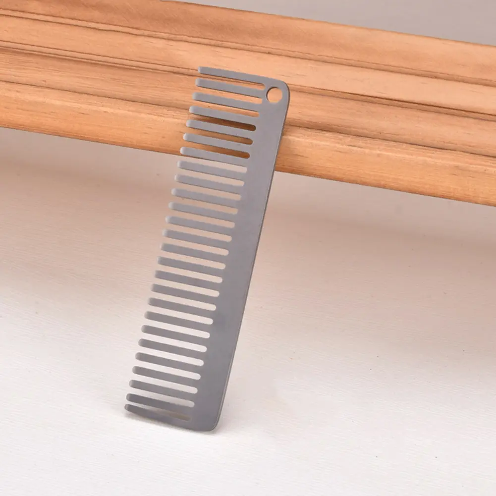 Titanium Comb Anti-Static Pocket Titanium Comb Heat-Resistant Outdoor Hair Comb Small Lightweight Comb for Outdoor Use