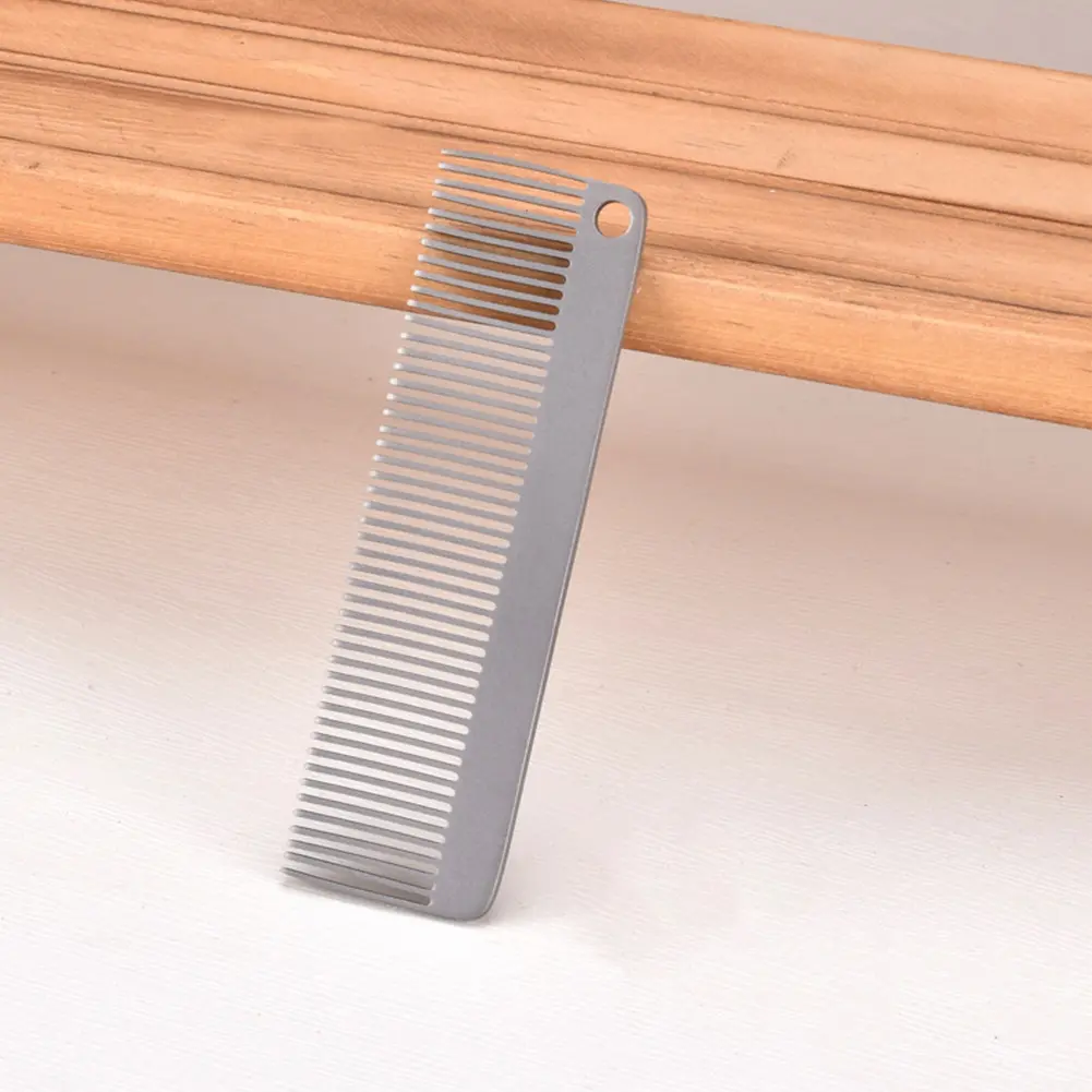 Titanium Comb Anti-Static Pocket Titanium Comb Heat-Resistant Outdoor Hair Comb Small Lightweight Comb for Outdoor Use