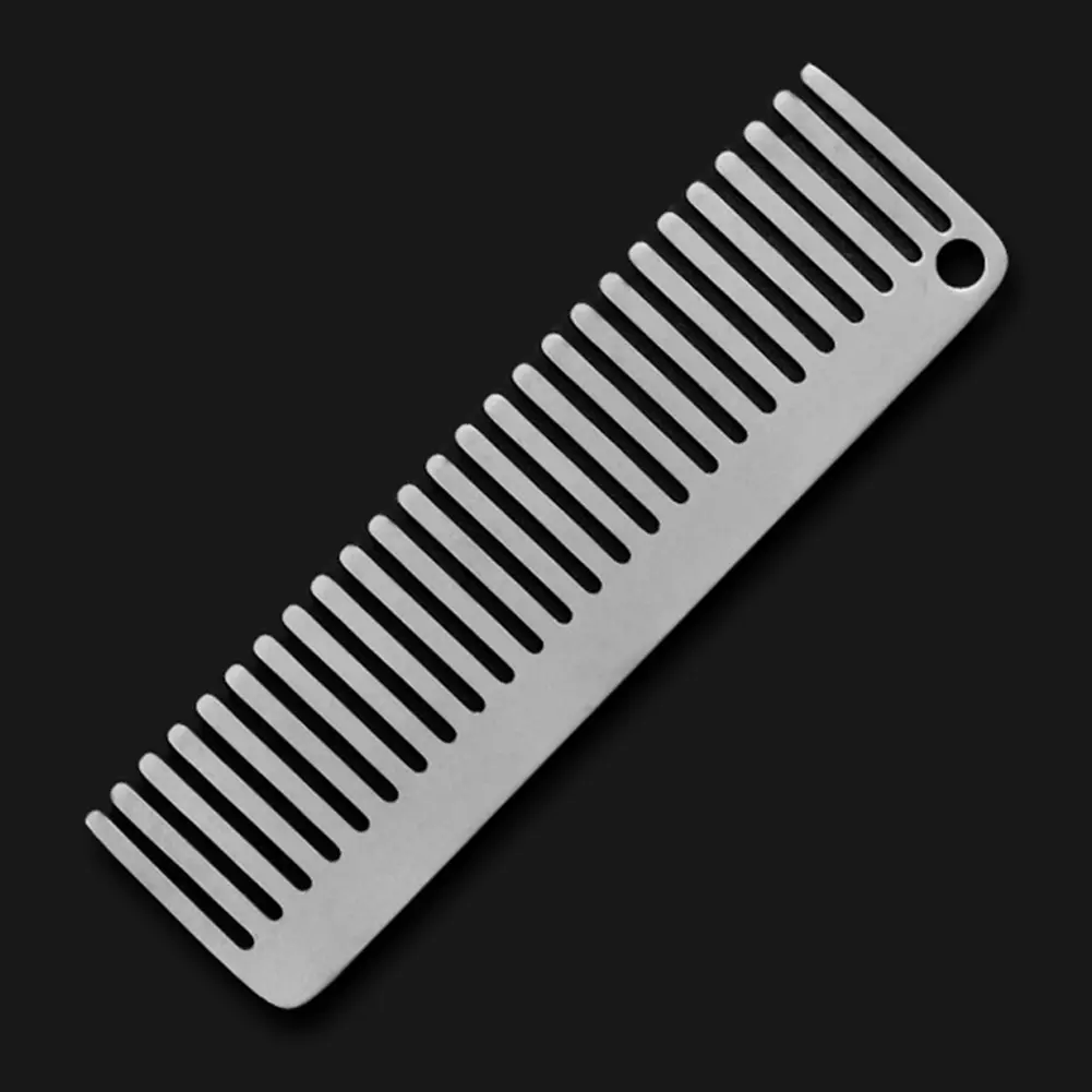 Titanium Comb Anti-Static Pocket Titanium Comb Heat-Resistant Outdoor Hair Comb Small Lightweight Comb for Outdoor Use