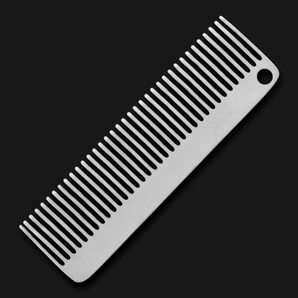 Titanium Comb Anti-Static Pocket Titanium Comb Heat-Resistant Outdoor Hair Comb Small Lightweight Comb for Outdoor Use